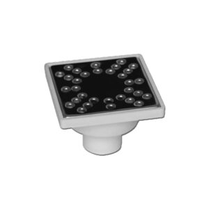 MINISIFON VALEasy PARD.PP 1OUT D. 40 VERT. RAMA100x100 H=39 GRAT.INOX - VALROM - Image 1